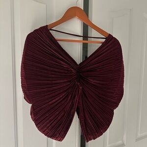 Cult Gaia, Maroon Juniper Top, size medium